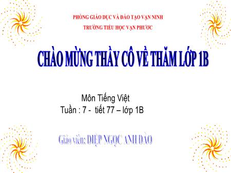 Bài giảng Học vần Lớp 1 - Bài 28: Y, y - Năm học 2020-2021 - Diệp Ngọc Anh Đào