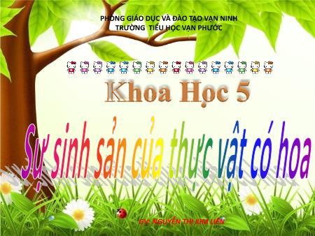 Bài giảng Khoa học Lớp 5 - Bài 52: Sự sinh sản của thực vật có hoa - Năm học 2020-2021 - Nguyễn Thị Kim Liên