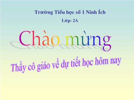 Bài giảng Luyện từ và câu Lớp 2 - Tuần 8, Bài: Từ chỉ hoạt động, trạng thái. Dấu phẩy - Năm học 2019-2020 - Trường Tiểu học số 1 Ninh Ích