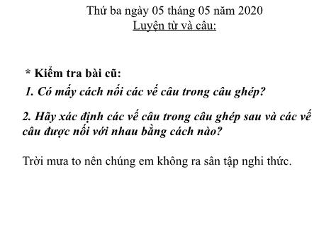 Bài giảng Luyện từ và câu Lớp 5 - Tiết 39, Bài: Mở rộng vốn từ Công dân - Năm học 2019-2020