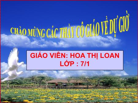 Bài giảng Ngữ văn Lớp 7 - Tiết 39: Từ trái nghĩa - Hoa Thị Loan