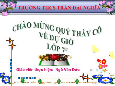 Bài giảng Sinh học 7 - Tiết 13, Bài 13: Giun đũa - Ngô Văn Đức