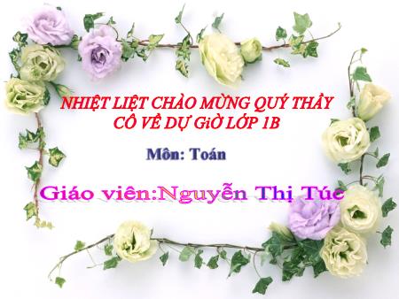 Bài giảng Toán Lớp 1 - Bài: Số 0 trong phép cộng - Năm học 2019-2020 - Nguyễn Thị Túc