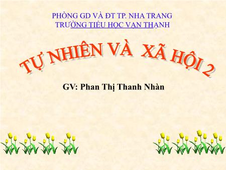 Bài giảng Tự nhiên và xã hội Lớp 2 - Bài 6: Tiêu hóa thức ăn - Năm học 2019-2020 - Phan Thị Thanh Nhàn