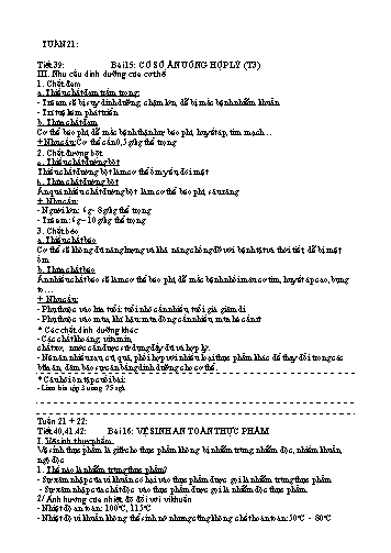 Đề cương ôn tập kiến thức môn Công nghệ 6 - Tuần 21 đến 29