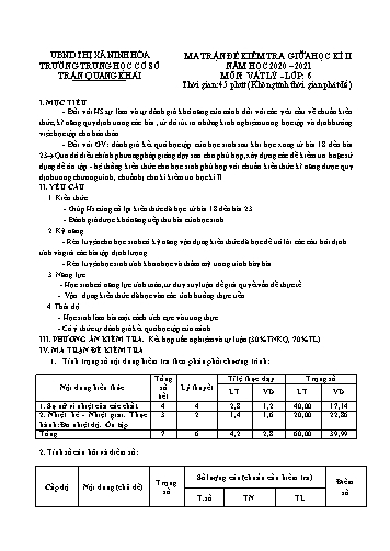 Đề kiểm tra giữa học kì II môn Vật lý 6+7 - Năm học 2020-2021 - Nguyễn Bảo (Có đáp án)