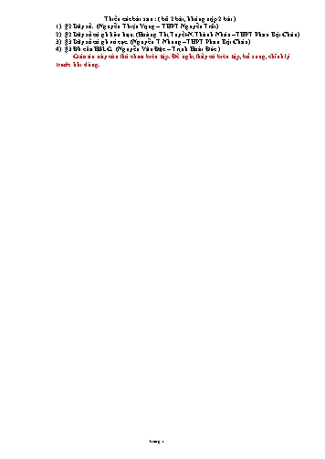 Giáo án môn Giải tích Lớp 11 - Chương I đến V