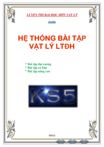 Hệ thống bài tập luyện thi đại học môn Vật lý