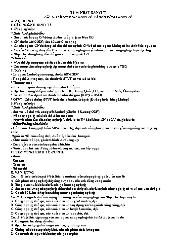 Kế hoạch bài dạy Địa lí Lớp 11 - Bài 9+10