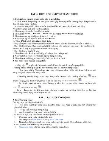 Kế hoạch bài dạy môn Tin học 9 - Bài 10+11