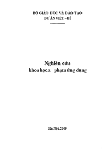 Tài liệu Nghiên cứu khoa học sư phạm ứng dụng