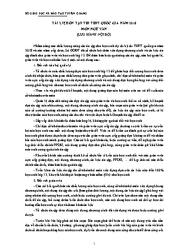 Tài liệu ôn tập thi THPT quốc gia năm 2018 môn Ngữ văn - Sở GD&ĐT Tuyên Quang