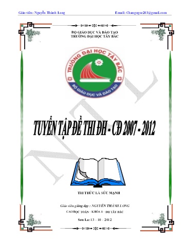 Tuyển tập đề thi đại học, cao đẳng môn Vật lý - Nguyễn Thành Long (Có đáp án)