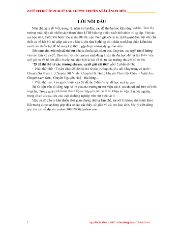 25 Đề thi thử Vật lý từ các trường chuyên năm 2012 (Có đáp án)