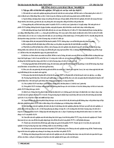 Tài liệu luyện thi đại học môn Vật lý 2014 - Bùi Gia Nội